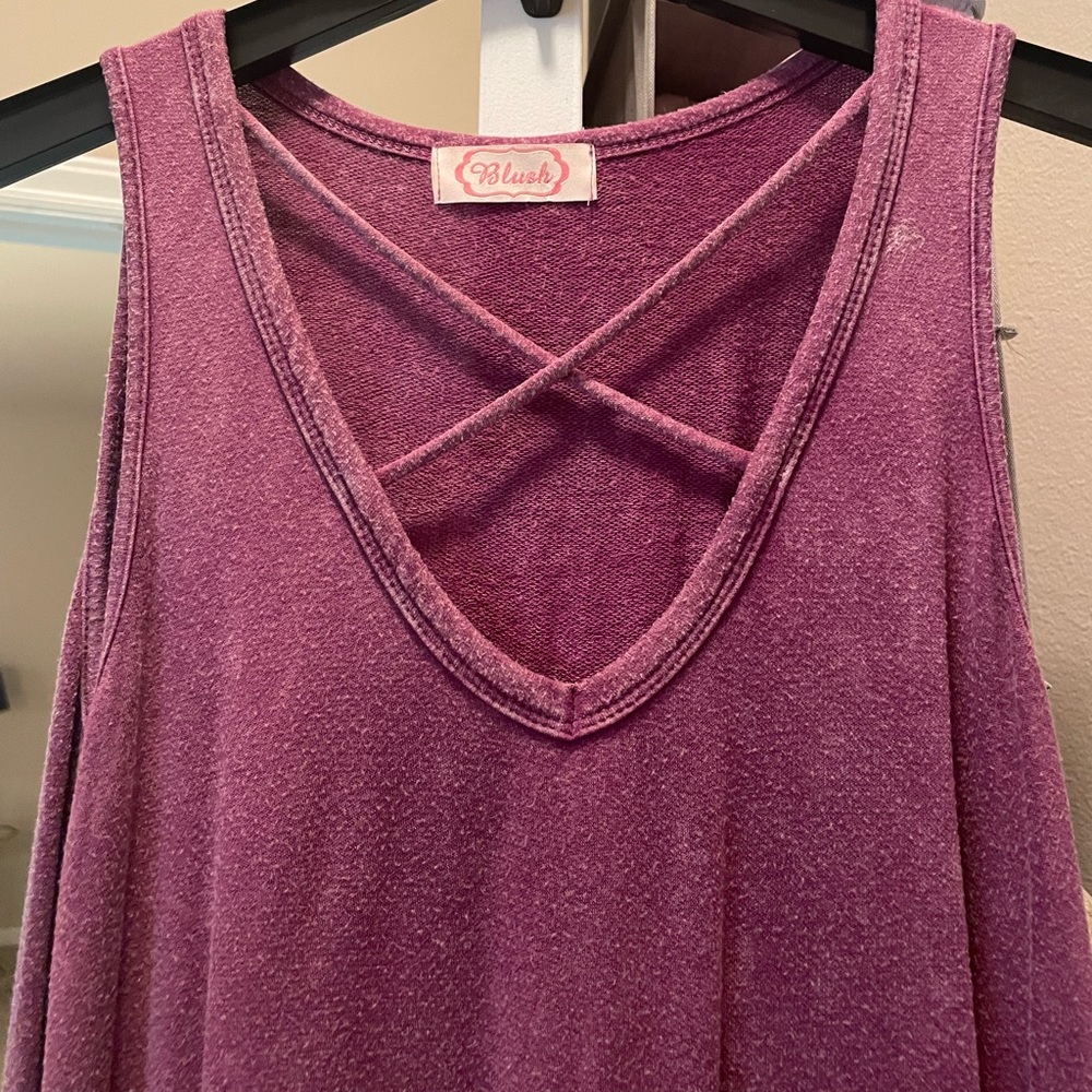 Longer purple tank top